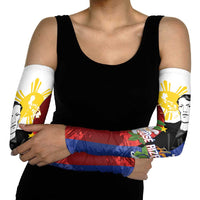 Philippines Rizal Day Arm Sleeves Filipino Sampaguita Grunge Style LT14 - Polynesian Pride