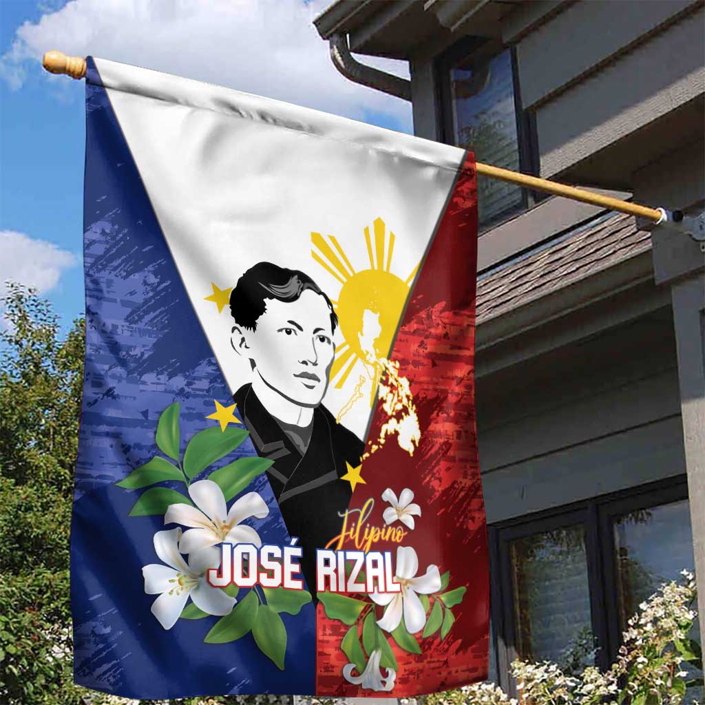 Philippines Rizal Day Garden Flag Filipino Sampaguita Grunge Style LT14 - Polynesian Pride