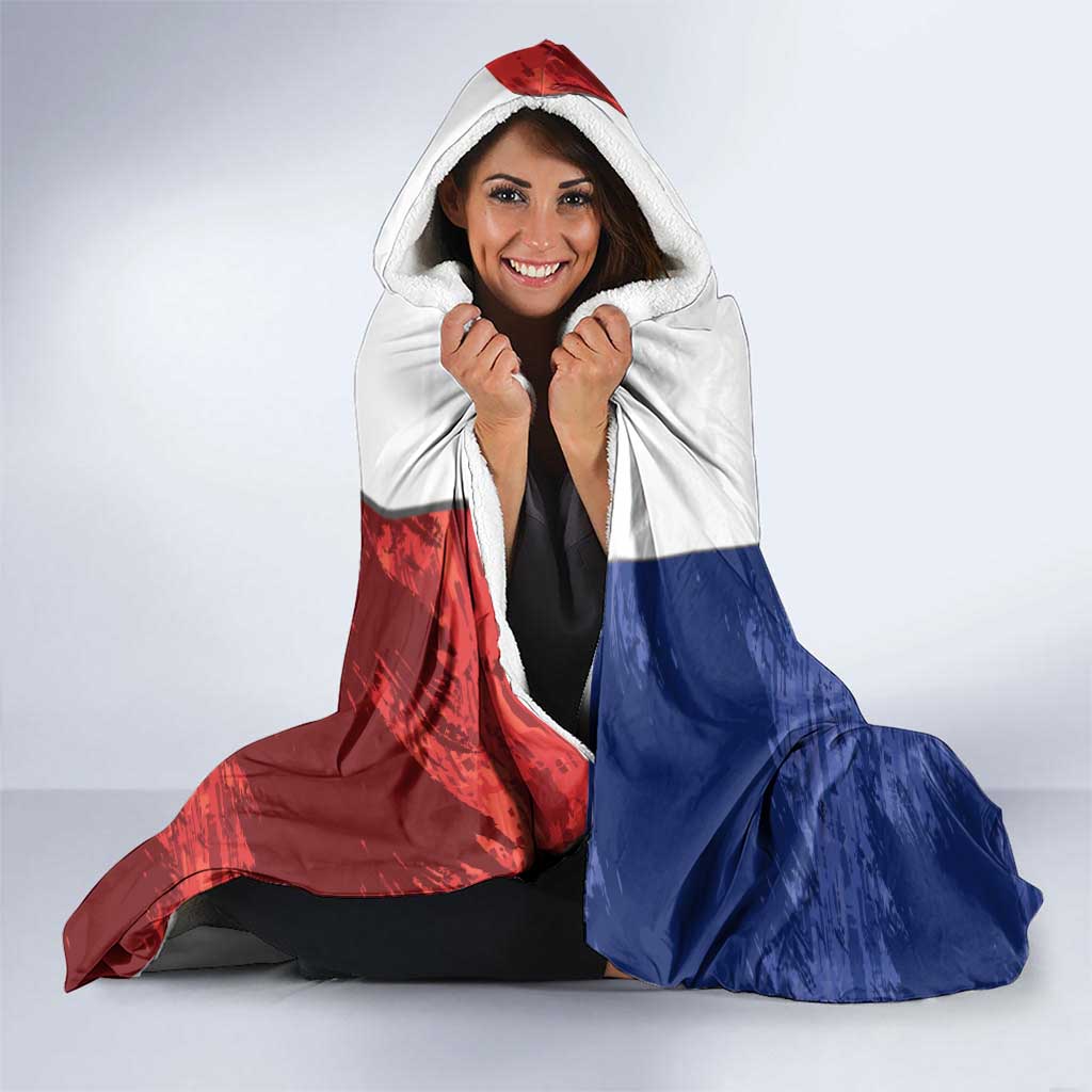 Philippines Rizal Day Hooded Blanket Filipino Sampaguita Grunge Style LT14 - Polynesian Pride