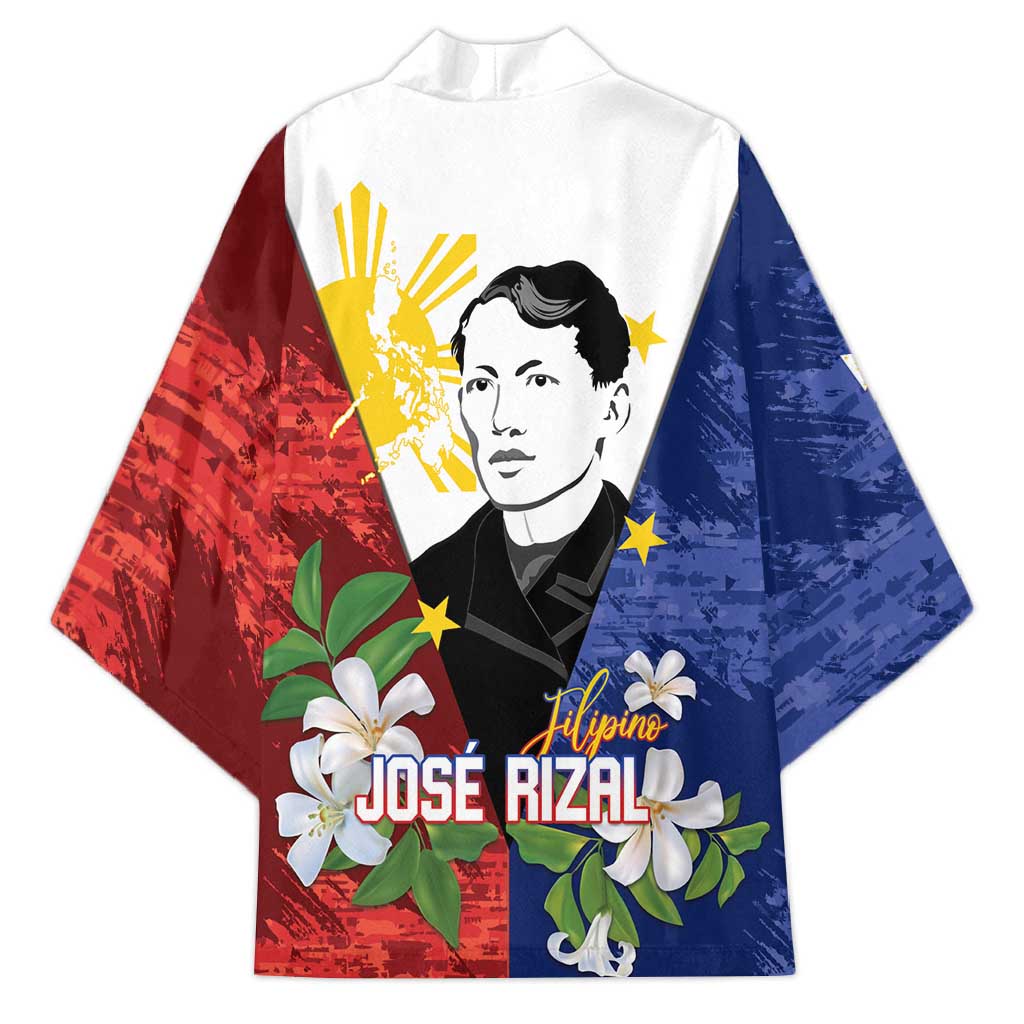 Philippines Rizal Day Kimono Filipino Sampaguita Grunge Style LT14 - Polynesian Pride