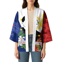 Philippines Rizal Day Kimono Filipino Sampaguita Grunge Style LT14 - Polynesian Pride