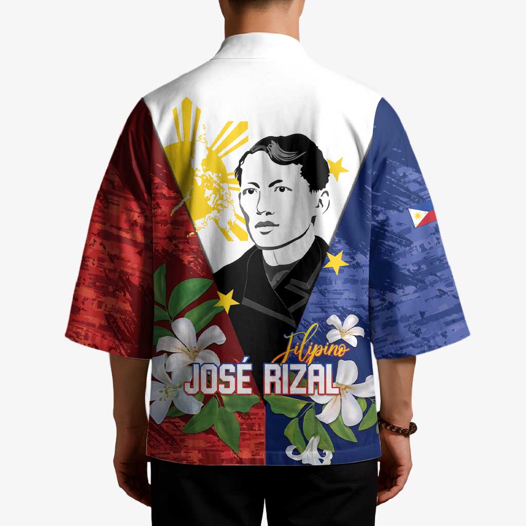 Philippines Rizal Day Kimono Filipino Sampaguita Grunge Style LT14 - Polynesian Pride