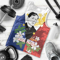 Philippines Rizal Day Men Tank Top Filipino Sampaguita Grunge Style LT14 - Polynesian Pride