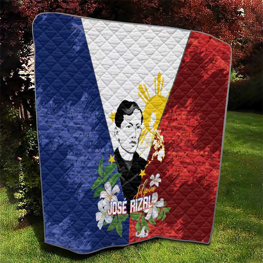 Philippines Rizal Day Quilt Filipino Sampaguita Grunge Style LT14 - Polynesian Pride