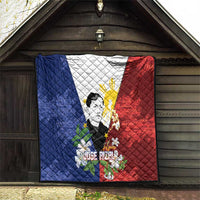 Philippines Rizal Day Quilt Filipino Sampaguita Grunge Style LT14 - Polynesian Pride