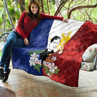Philippines Rizal Day Quilt Filipino Sampaguita Grunge Style LT14 - Polynesian Pride
