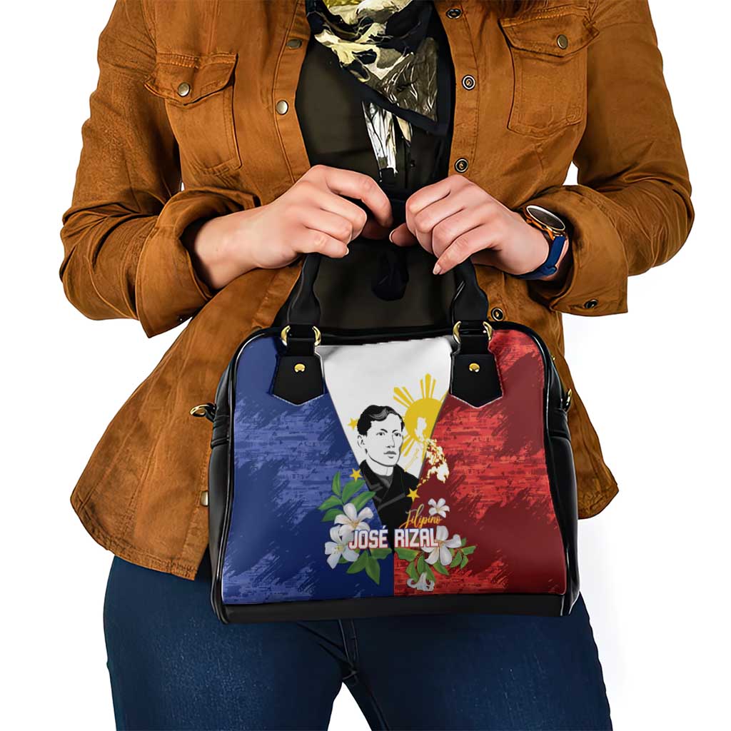 Philippines Rizal Day Shoulder Handbag Filipino Sampaguita Grunge Style LT14 - Polynesian Pride