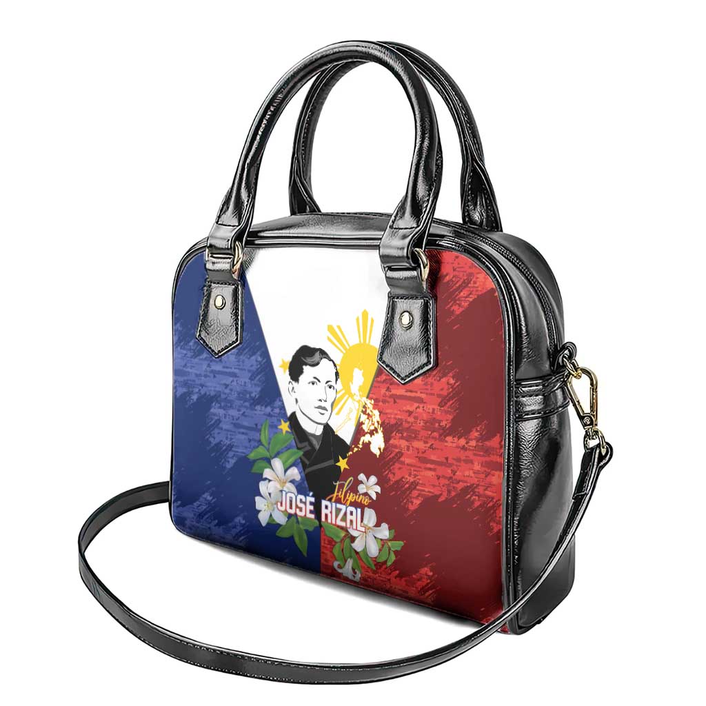 Philippines Rizal Day Shoulder Handbag Filipino Sampaguita Grunge Style LT14 - Polynesian Pride
