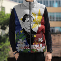 Philippines Rizal Day Sleeveless Puffer Jacket Filipino Sampaguita Grunge Style LT14 - Polynesian Pride