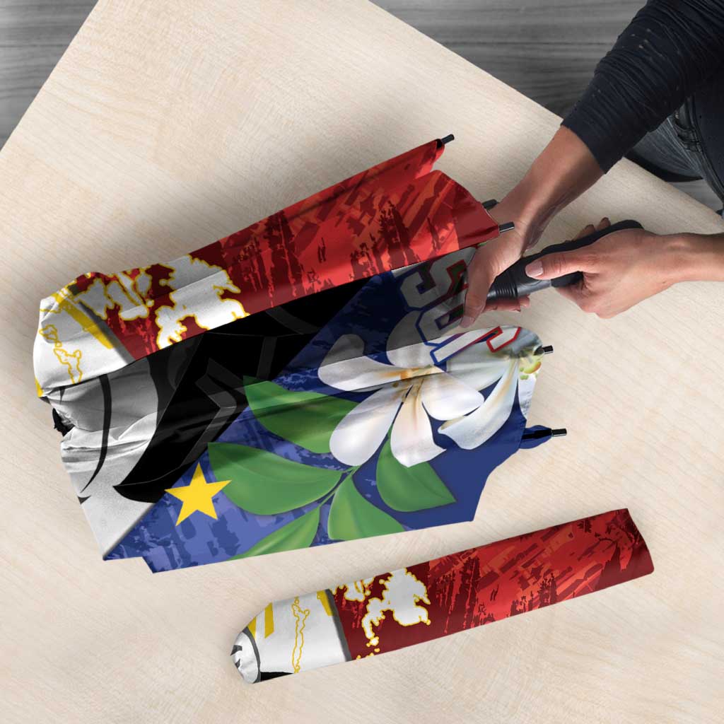 Philippines Rizal Day Umbrella Filipino Sampaguita Grunge Style LT14 - Polynesian Pride