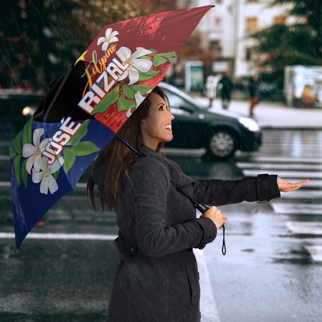 Philippines Rizal Day Umbrella Filipino Sampaguita Grunge Style LT14 - Polynesian Pride
