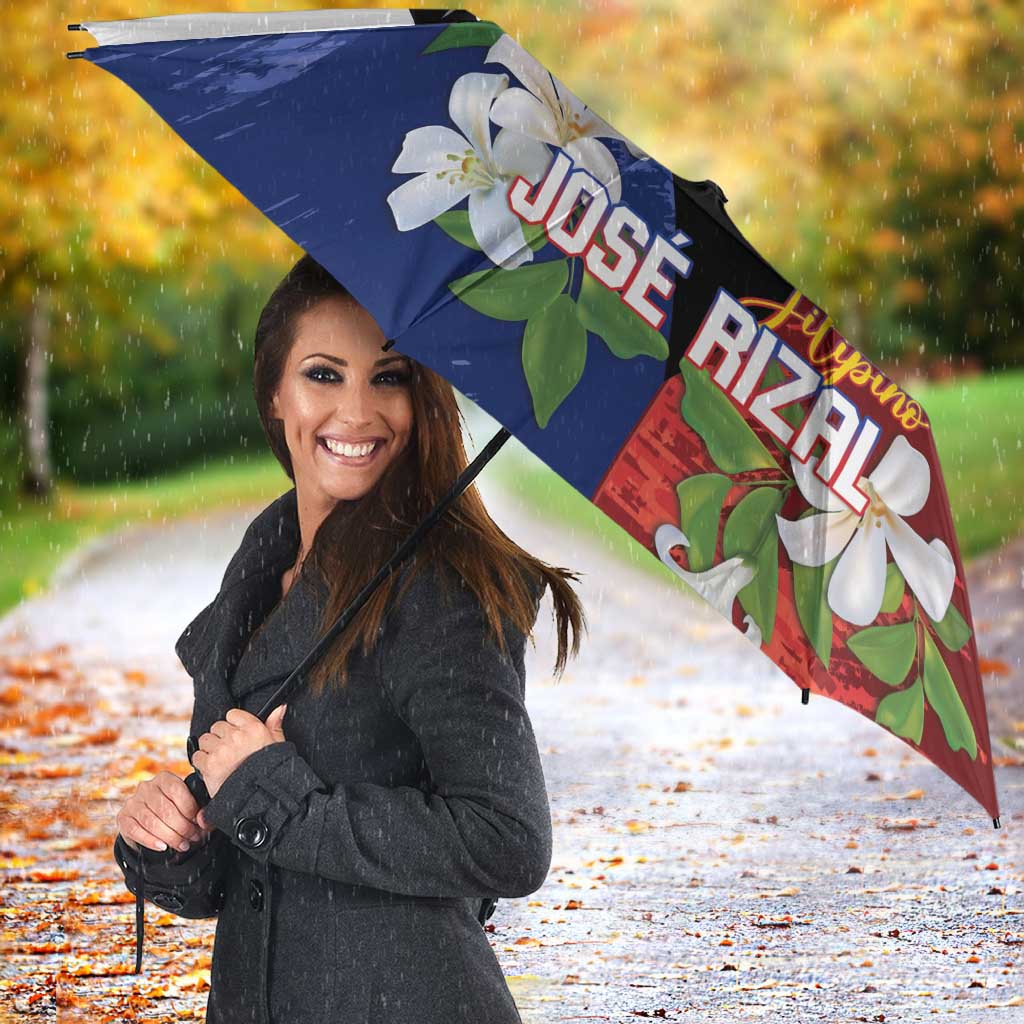 Philippines Rizal Day Umbrella Filipino Sampaguita Grunge Style LT14 - Polynesian Pride