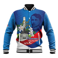 Philippines Rizal Day Baseball Jacket Filipino Motto Stella Polynesian Pattern LT14 Unisex Blue - Polynesian Pride