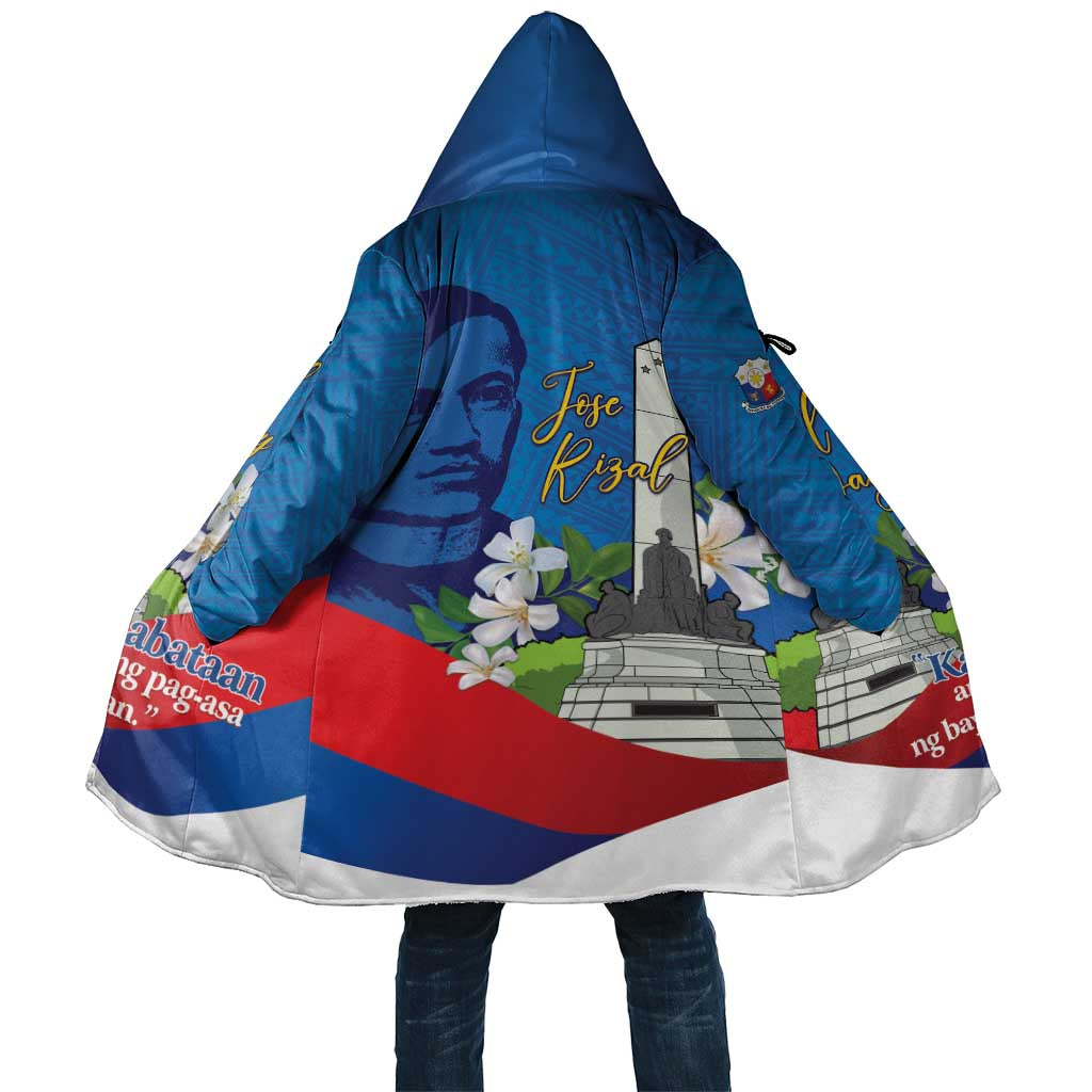 Philippines Rizal Day Cloak Filipino Motto Stella Polynesian Pattern LT14 Unisex Blue - Polynesian Pride