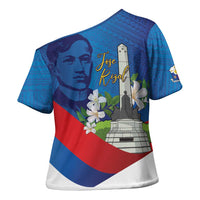 Philippines Rizal Day Cross Shoulder Shirt Filipino Motto Stella Polynesian Pattern LT14 - Polynesian Pride