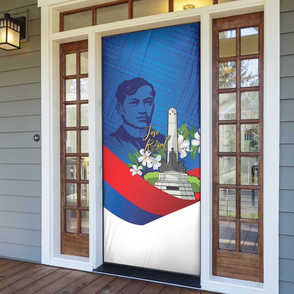 Philippines Rizal Day Door Cover Filipino Motto Stella Polynesian Pattern LT14 - Polynesian Pride