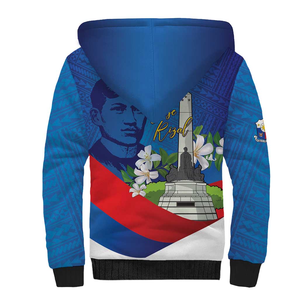Philippines Rizal Day Sherpa Hoodie Filipino Motto Stella Polynesian Pattern LT14 - Polynesian Pride