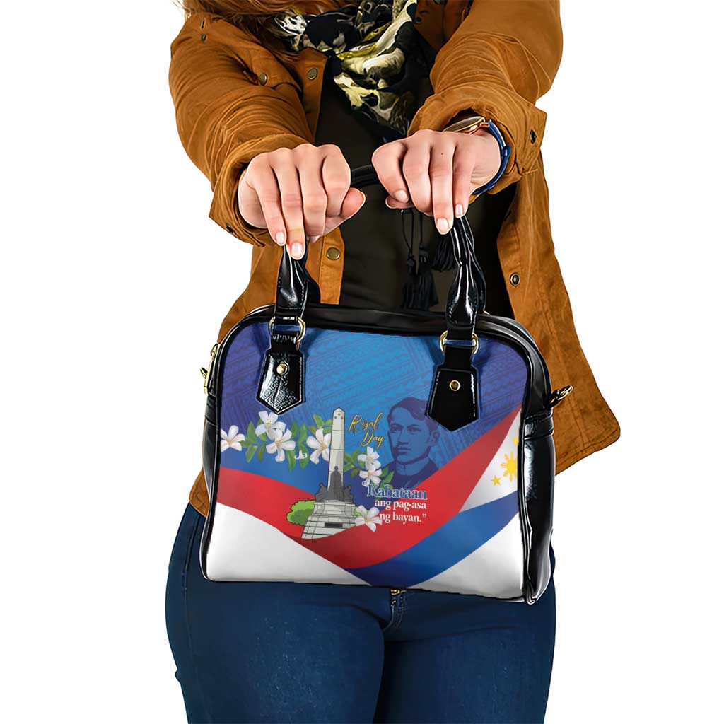 Philippines Rizal Day Shoulder Handbag Filipino Motto Stella Polynesian Pattern LT14 One Size Blue - Polynesian Pride