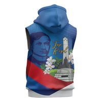 Philippines Rizal Day Sleeveless Hoodie Filipino Motto Stella Polynesian Pattern LT14 - Polynesian Pride