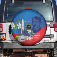 Philippines Rizal Day Spare Tire Cover Filipino Motto Stella Polynesian Pattern LT14 Blue - Polynesian Pride