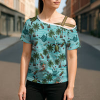 Aloha Hawaii Surfing Tropical Seamless Cross Shoulder Shirt LT14 - Polynesian Pride