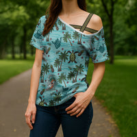 Aloha Hawaii Surfing Tropical Seamless Cross Shoulder Shirt LT14 - Polynesian Pride