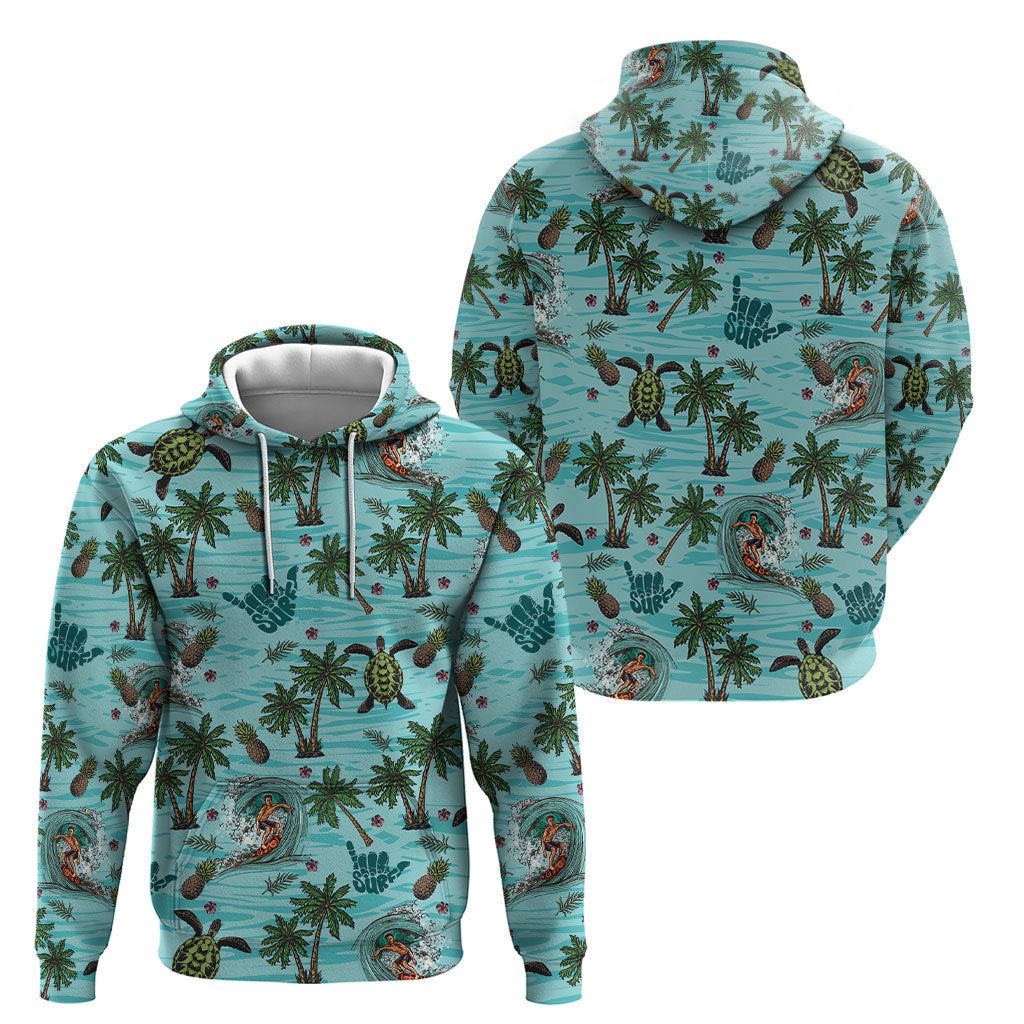 Aloha Hawaii Surfing Tropical Seamless Hoodie LT14 - Polynesian Pride