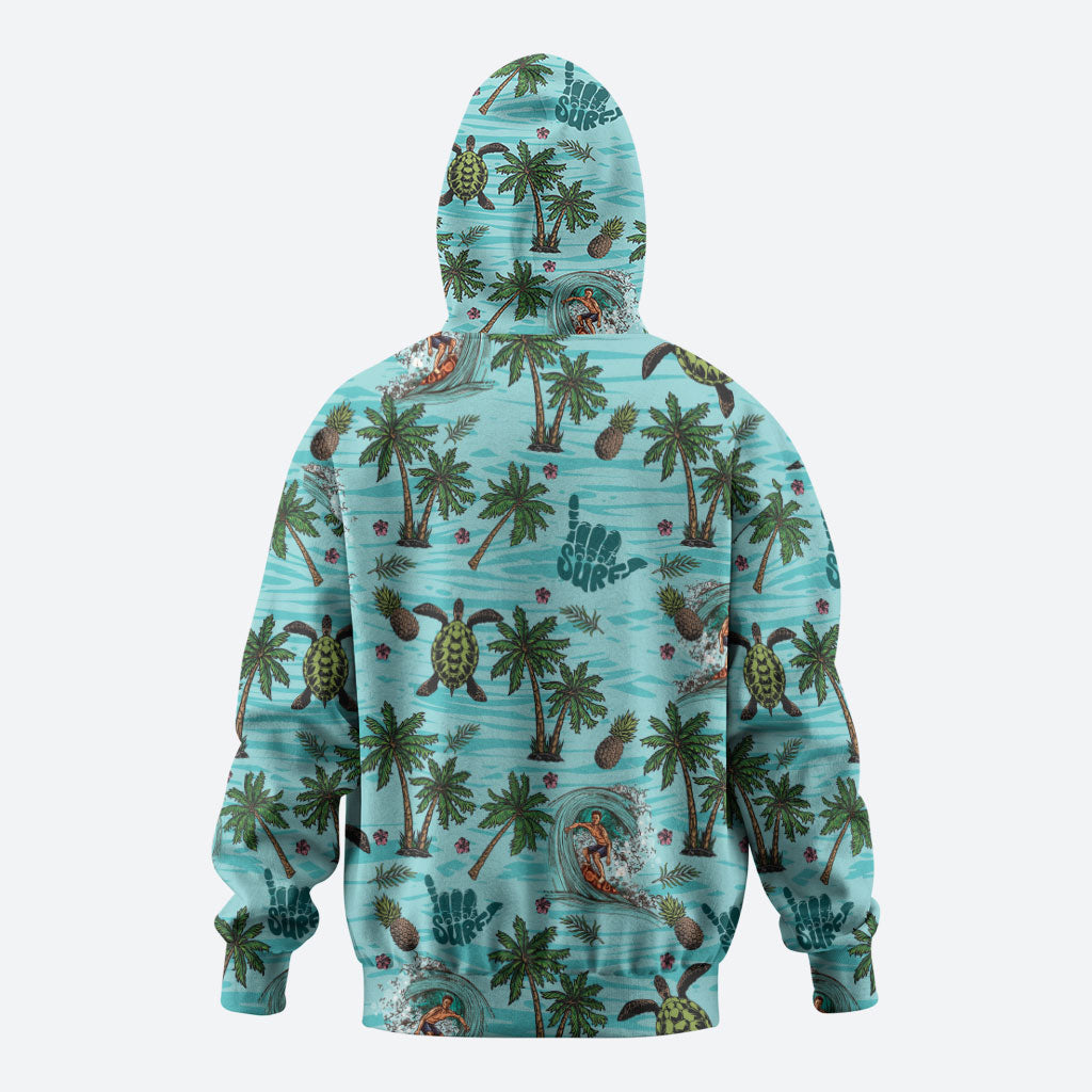Aloha Hawaii Surfing Tropical Seamless Hoodie LT14 - Polynesian Pride