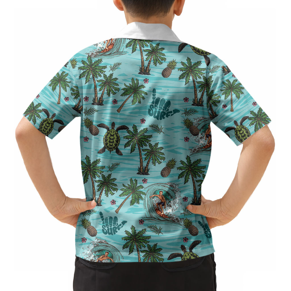 Aloha Hawaii Surfing Tropical Seamless Kid Hawaiian Shirt LT14 - Polynesian Pride