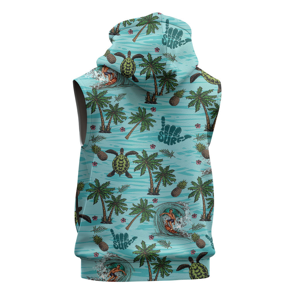 Aloha Hawaii Surfing Tropical Seamless Sleeveless Hoodie LT14 - Polynesian Pride