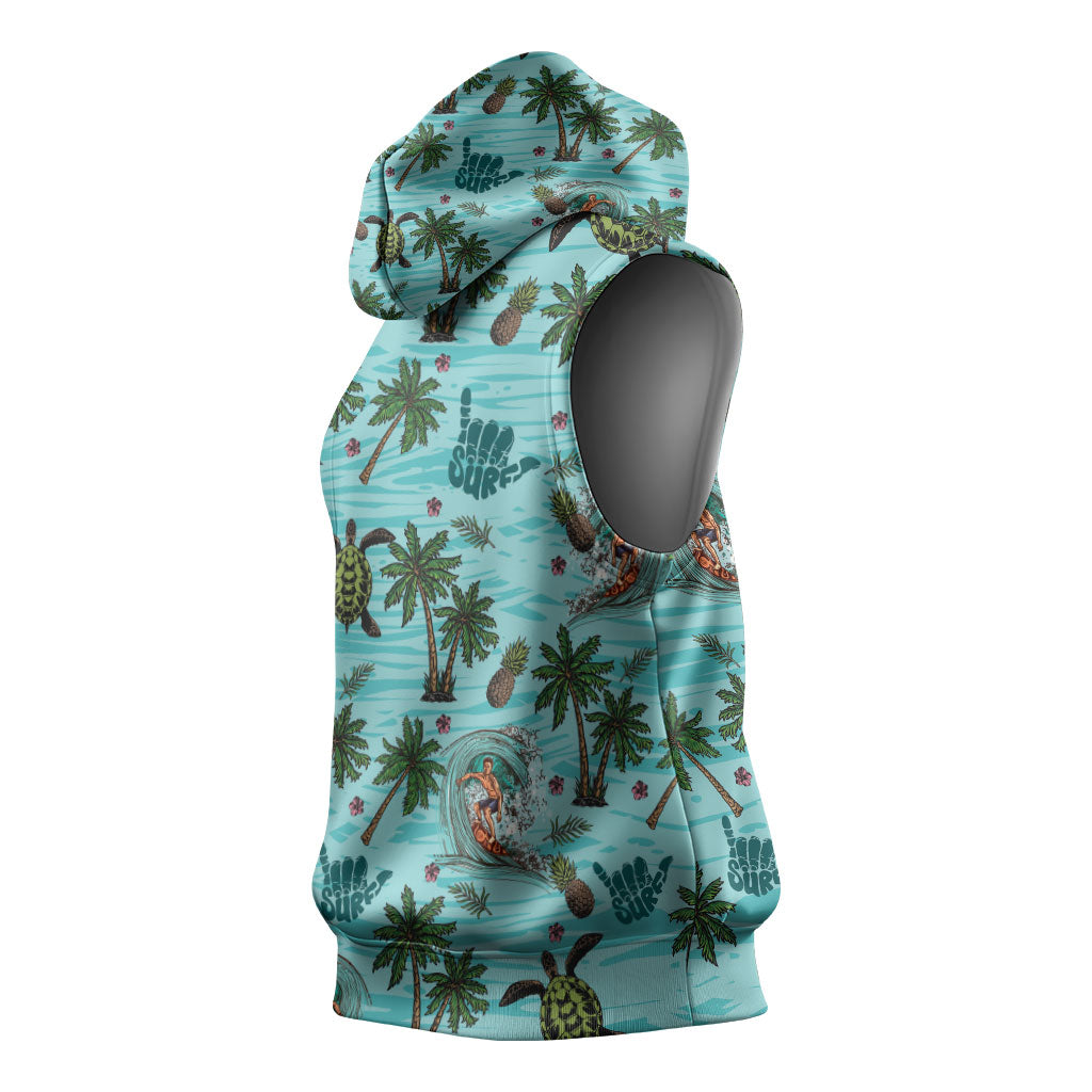 Aloha Hawaii Surfing Tropical Seamless Sleeveless Hoodie LT14 - Polynesian Pride