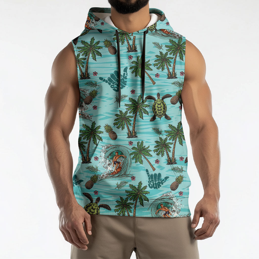 Aloha Hawaii Surfing Tropical Seamless Sleeveless Hoodie LT14 - Polynesian Pride