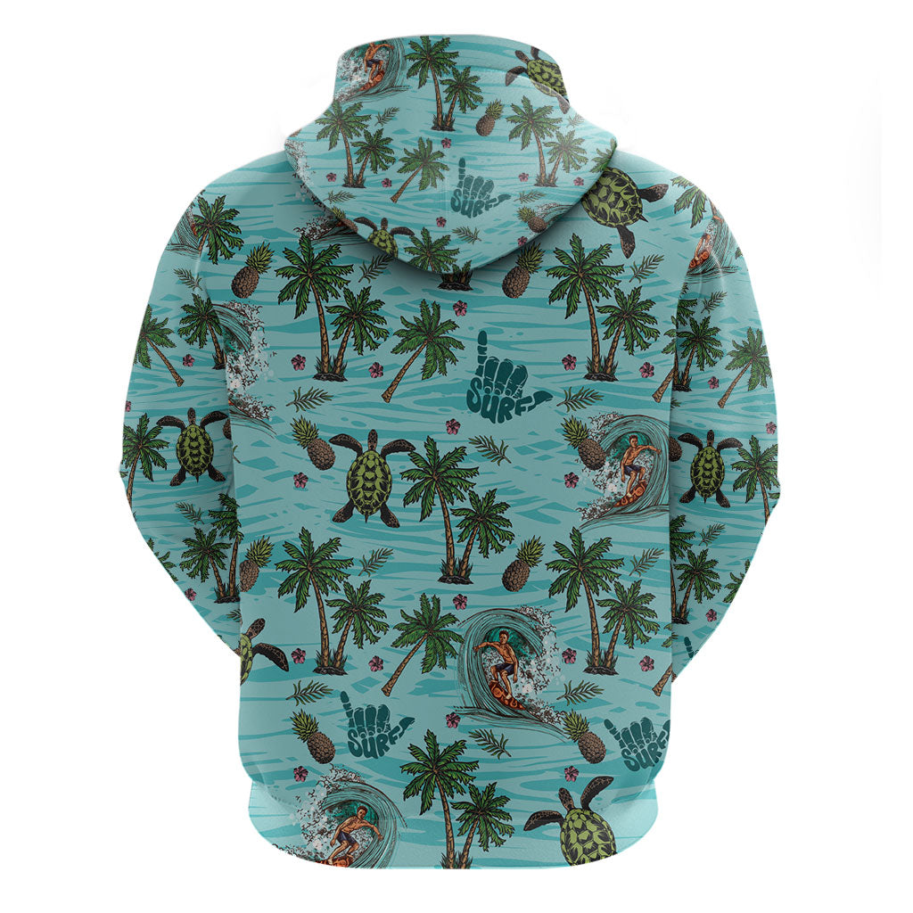 Aloha Hawaii Surfing Tropical Seamless Zip Hoodie LT14 - Polynesian Pride