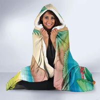 Surfing Paradise Hawaii Hooded Blanket Tropical Flowers Beachy Vibes LT14 - Polynesian Pride