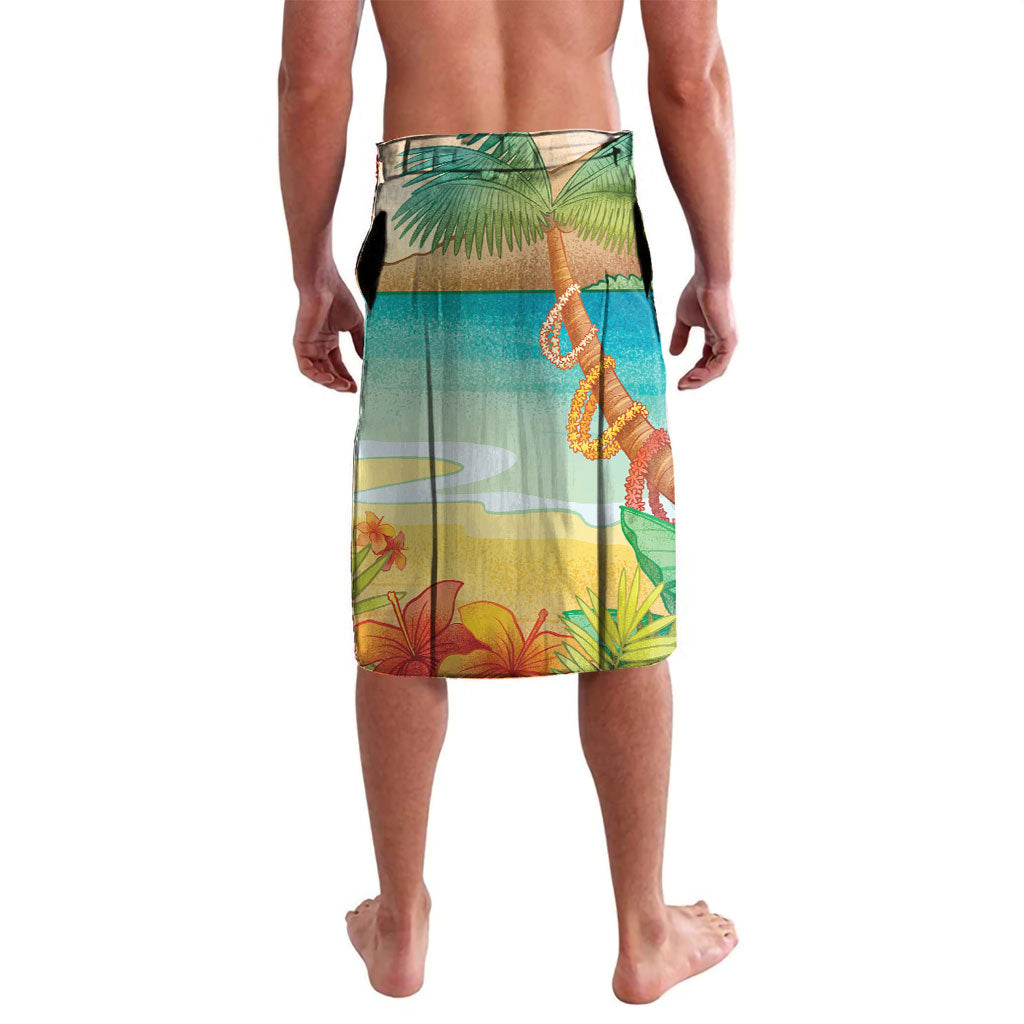 Surfing Paradise Hawaii Lavalava Tropical Flowers Beachy Vibes LT14 - Polynesian Pride