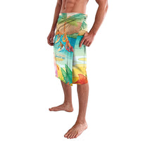 Surfing Paradise Hawaii Lavalava Tropical Flowers Beachy Vibes LT14 - Polynesian Pride