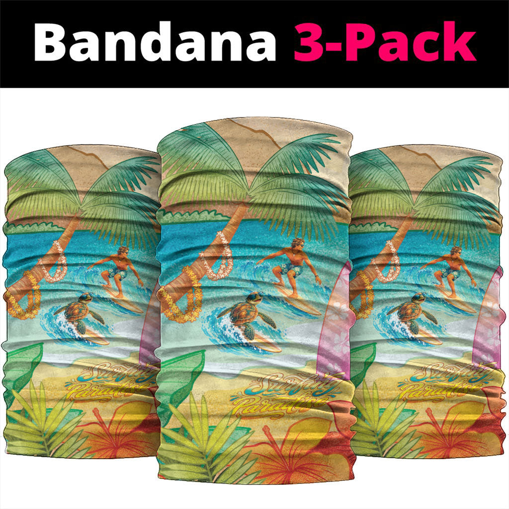 Surfing Paradise Hawaii Neck Gaiter Tropical Flowers Beachy Vibes LT14 package One Size: 25*50cm Multicolor - Polynesian Pride