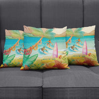 Surfing Paradise Hawaii Pillow Cover Tropical Flowers Beachy Vibes LT14 - Polynesian Pride