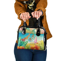 Surfing Paradise Hawaii Shoulder Handbag Tropical Flowers Beachy Vibes LT14 One Size Multicolor - Polynesian Pride