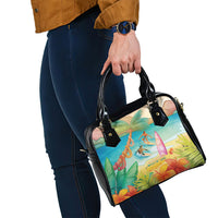 Surfing Paradise Hawaii Shoulder Handbag Tropical Flowers Beachy Vibes LT14 - Polynesian Pride
