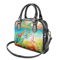 Surfing Paradise Hawaii Shoulder Handbag Tropical Flowers Beachy Vibes LT14 - Polynesian Pride