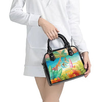 Surfing Paradise Hawaii Shoulder Handbag Tropical Flowers Beachy Vibes LT14 - Polynesian Pride