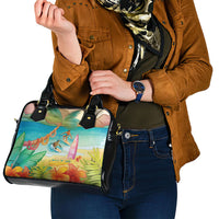 Surfing Paradise Hawaii Shoulder Handbag Tropical Flowers Beachy Vibes LT14 - Polynesian Pride