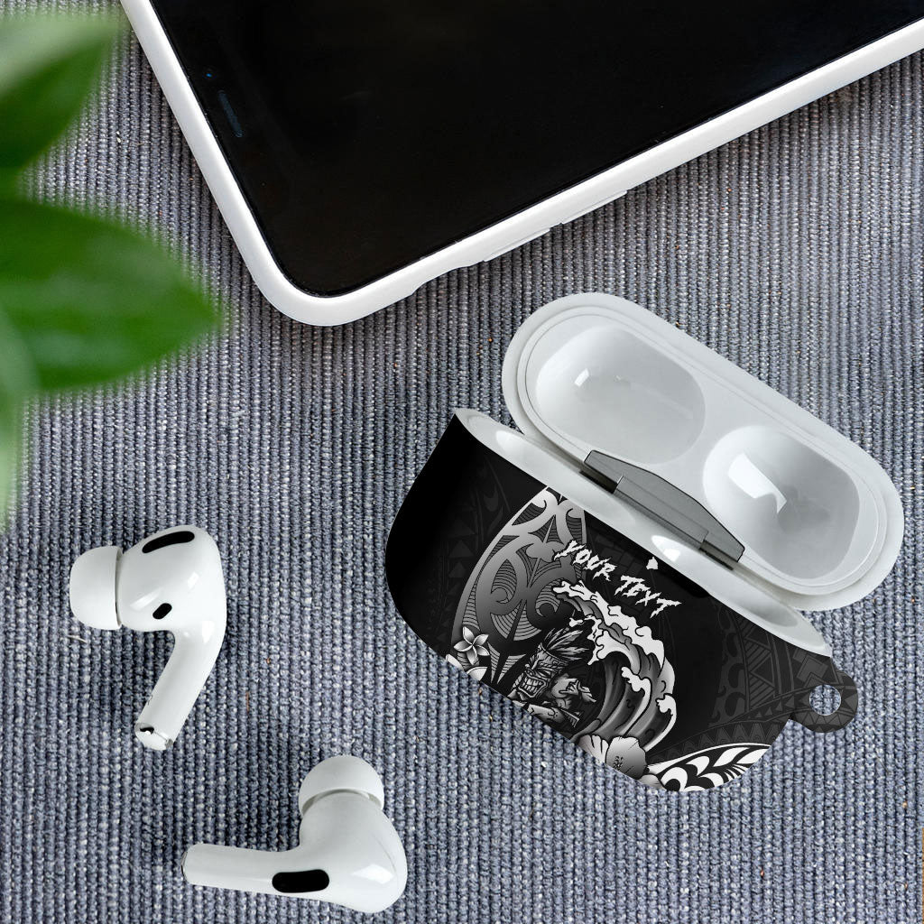 Hawaii Surfing Personalized AirPods Case Born To Surf Tiki Hawaiian Pattern LT14 - Polynesian Pride