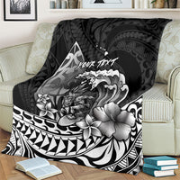 Hawaii Surfing Personalized Blanket Born To Surf Tiki Hawaiian Pattern LT14 - Polynesian Pride