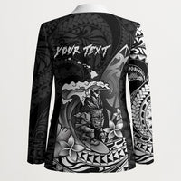 Hawaii Surfing Personalized Blazer Born To Surf Tiki Hawaiian Pattern LT14 - Polynesian Pride