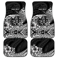 Hawaii Surfing Personalized Car Mats Born To Surf Tiki Hawaiian Pattern LT14 - Polynesian Pride