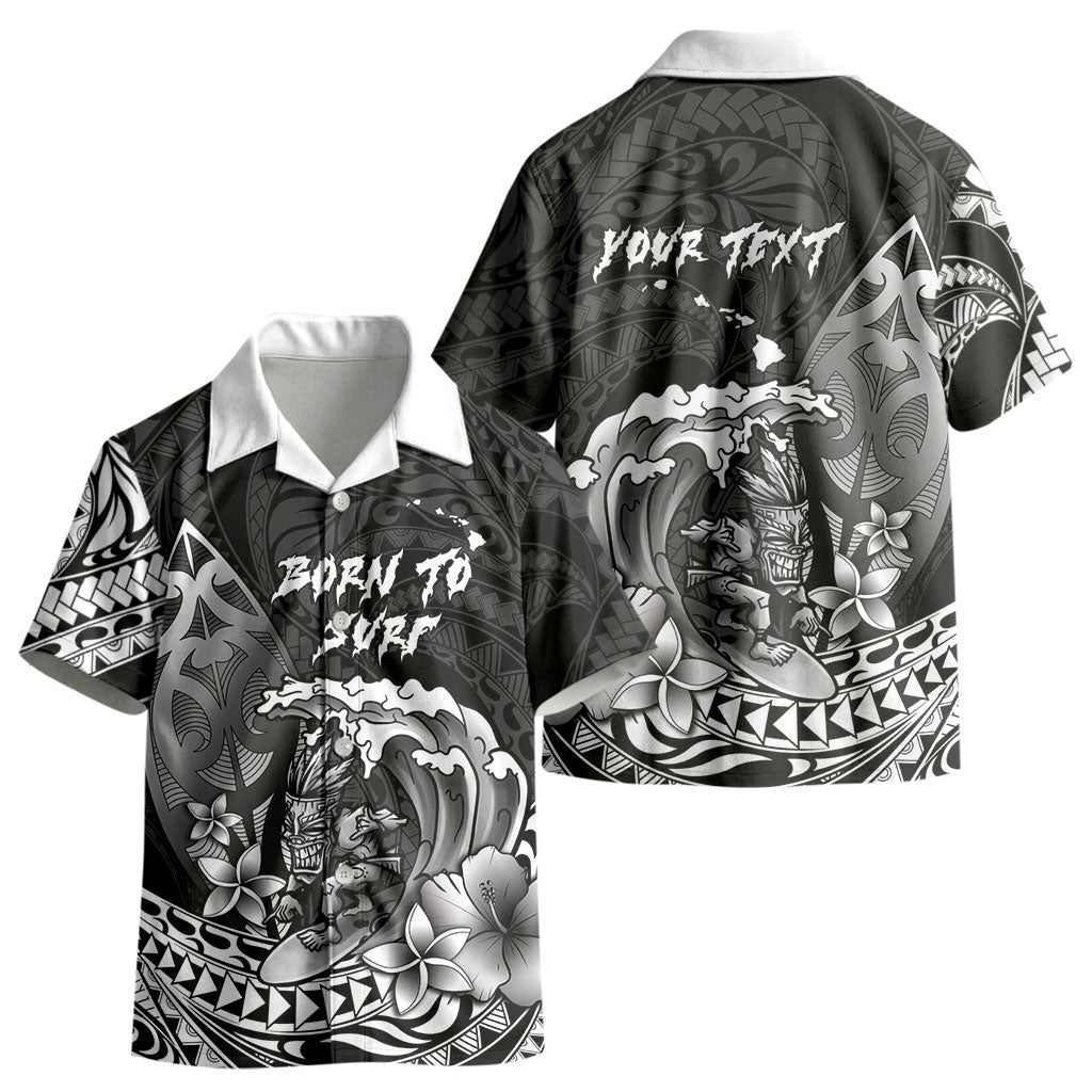 Hawaii Surfing Personalized Kid Hawaiian Shirt Born To Surf Tiki Hawaiian Pattern LT14 - Polynesian Pride