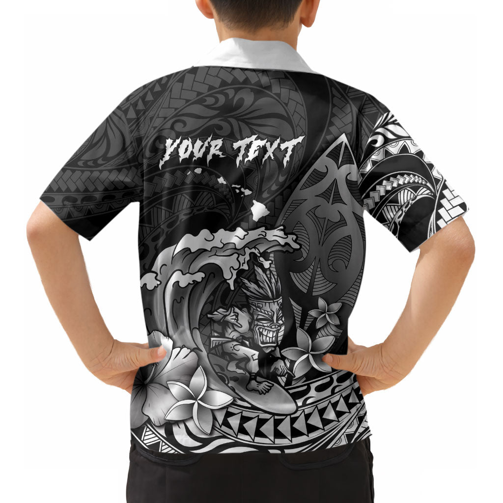 Hawaii Surfing Personalized Kid Hawaiian Shirt Born To Surf Tiki Hawaiian Pattern LT14 - Polynesian Pride