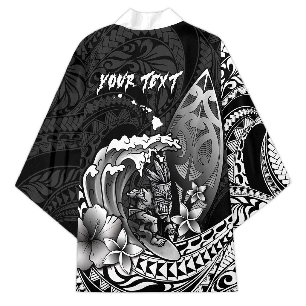 Hawaii Surfing Personalized Kimono Born To Surf Tiki Hawaiian Pattern LT14 - Polynesian Pride